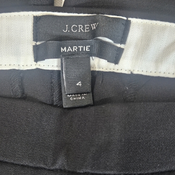 J.Crew Dress Pants Womens Size 4 Black Martie Mid Rise Straight Leg Goth Style - Picture 6 of 9